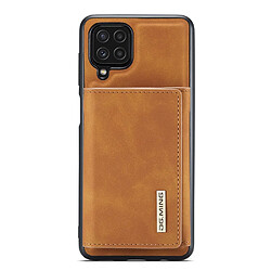 Dg.Ming Coque en TPU anti-chute, amovible 2-en-1, hybride avec béquille marron pour votre Samsung Galaxy A22 4G (EU Version)