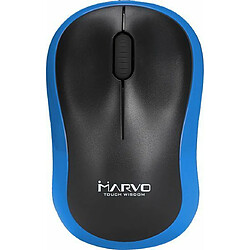 MARVO Office 2.4G Souris sans fil avec 3 boutons 3D dpi : 800/1200/1600, 3 millions de clics, batterie 1 x AA Bleu (DWM100BL)