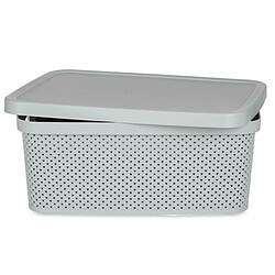 Avis Kipit Boîte de rangement avec couvercle Gris Plastique 13 L 28 x 15 x 39 cm (12 Unités)