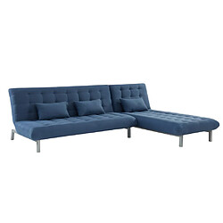 Vente-Unique Canapé modulable convertible tissu HORNET - Bleu