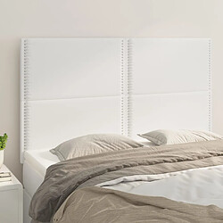 vidaXL Têtes de lit 4 pcs Blanc 72x5x78/88 cm Similicuir