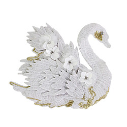 Swan 3D Swan Sequin Patchs Applique Pour Chapeaux Sacs Sacs Décor White Swan pas cher