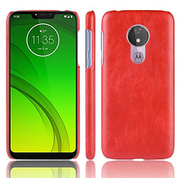 Wewoo Coque antichoc Litchi Texture PC + PU pour Motorola Moto G7 Power (rouge)