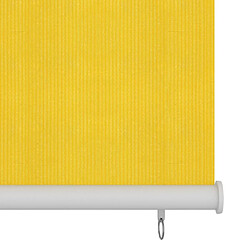 Avis vidaXL Store roulant d'extérieur 100x140 cm Jaune PEHD