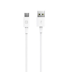 Evelatus TPC07 Câble TPE durable USB vers USB-C (Type-C) Câble de données et chargeur rapide 3,1 A 1 m Blanc