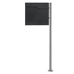 ML-Design Boîte aux lettres sur une pied argent boîte postale anthracite moderne 37x11 cm