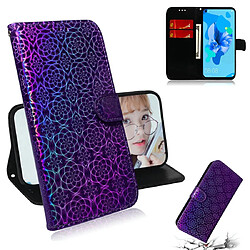 Wewoo Housse Coque Pour Huawei P20 Lite 2019 / Nova 5i Couleur unie Boucle magnétique colorée Flip horizontal en cuir PU avec support et fentes cartes et portefeuille et lanière Violet