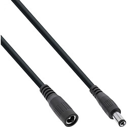 InLine® Rallonge DC mâle/femelle 5,5 x 2,1 mm AWG 18 Noir 2 m