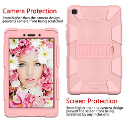 Wewoo Pour Galaxy Tab A8.0 2019 / T290 Housse de protection en silicone bicolore antichoc avec support or rose