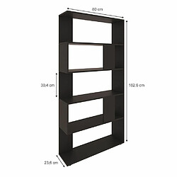 Acheter Mpc Etagère Noir 80 X 162,6 X 23,6 Cm (lxhxp)