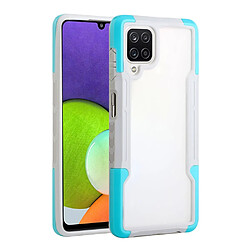 Coque en TPU + acrylique antidérapante, hybride antichute blanc/bleu pour votre Samsung Galaxy A22 4G (EU Version)