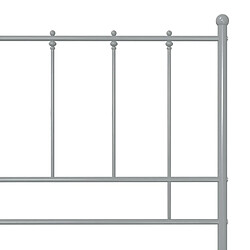 Maison Chic Lit adulte - Lit simple Cadre de lit,Structure du lit Contemporain Gris Métal 200x200 cm -MN95791 pas cher