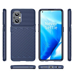 Acheter Htdmobiles Coque pour Oppo Reno 8 Lite 5G / OnePlus Nord N20 5G - housse etui silicone gel thunder + verre trempe - BLEU FONCE