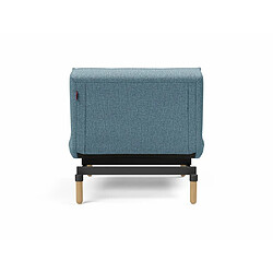 Avis Inside 75 INNOVATION LIVING Fauteuil SPLITBACK STEM convertible lit 90*115 cm pieds obus naturel tissu Mixed Dance Light Blue