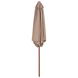 Avis Maison Chic Parasol Jardin | Parasol avec mat en bois 270 cm Taupe - GKD46040