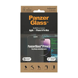 PanzerGlass Panzer Glass Protection d'écran pour Apple iPhone 14 Pro Max avec Filtre de Confidentialité Noir pas cher