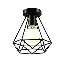 Stoex Rétro Plafonnier Industrielle Vintage Design forme Cage Diamant 20cm, Lampe de P