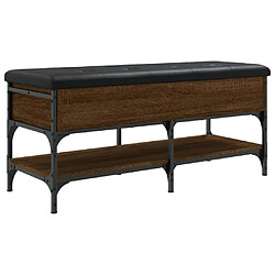 Maison Chic Banc à chaussures | Meuble de rangement à chaussures Meuble d'Entrée chêne marron 102x42x45 cm bois d'ingénierie -MN94881