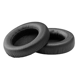 Wewoo Coussinets Mousse 2 PCS Pour ATH WS550 Couverture Simili Cuir + Éponge Casque Protecteur Cache-oreilles Noir