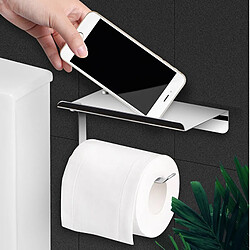 Avis Universal Porte-papier toilette gratuit avec porte-téléphone en acier inoxydable adhésif de toilette clips de mouchoir porte-papier toilette