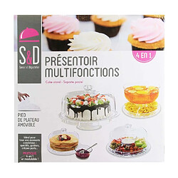 Saveurs Et Degustation Présentoir à gateaux 4 en 1 modulable.