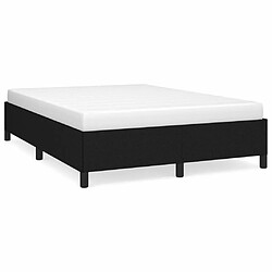 Maison Chic Lit adulte - Lit simple Cadre de lit,Structure du lit Contemporain Noir 140x190 cm Tissu -MN57045