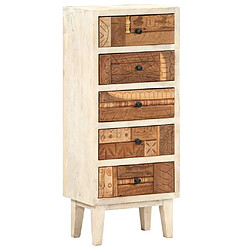 vidaXL Armoire à tiroirs 45 x 30 x 105 cm Bois de récupération massif