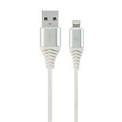 Câble USB vers Lightning GEMBIRD CC-USB2B-AMLM-2M-BW2 Blanc Argenté 2 m