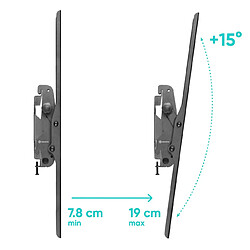 Avis ONKRON Support Mural TV 55 Pouces - 100 Pouces TV & Ecran, Support Mural TV Inclinable Poids de 75 kg - Accroche Television Mural avec VESA 75x75 - VESA 800x600/Fixation Television Murale UT4-B Noir