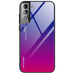 Coque en TPU antichoc, dégradé de couleur bleu/rose pour votre Samsung Galaxy S22 Plus 5G