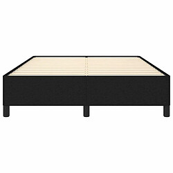 Maison Chic Lit adulte - Lit simple Cadre de lit,Structure du lit Contemporain Noir 140x190 cm Tissu -MN57045 pas cher