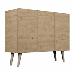 Mes Buffet 3 portes 120x39,9x95,5 cm chêne - CISKO