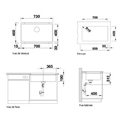 Blanco Evier sous plan Sublime 700-U 523443