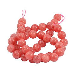 Avis argent naturel rhodochrosite perles rondes en vrac fabrication de bijoux de jade 8mm