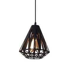 STOEX Lustre Suspension forme Diamant Abat-jour 25CM Noir