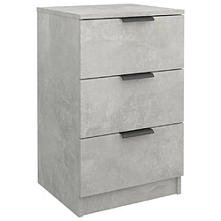 vidaXL Table de chevet Gris béton 40x36x65 cm