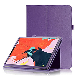 Wewoo Housse Étui Coque en cuir à rabat horizontal Texture Litchi pour iPad Pro 11 pouces 2018avec support et fonction Veille / Réveil Pourpre 