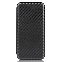 Coque en TPU + PU en fibre de carbone anti-empreintes digitales, magnétique noir pour votre Apple iPhone 13 6.1 pouces