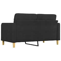 Maison Chic Canapé à 2 places,Sofa de Salon,Canapé droit Noir 140 cm Tissu -GKD344154 pas cher