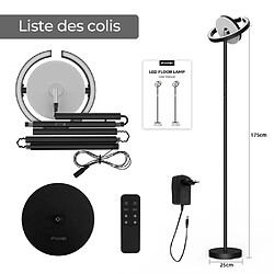 Lampadaire sur pied FIMEI avec Luminosité Réglable - Type de cercle Saturne adaptée à la lecture dans la chambre ou le salon - Noir pas cher