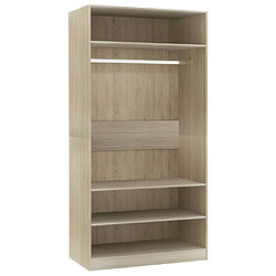 vidaXL Garde-robe Chêne sonoma 100x50x200 cm Bois d'ingénierie