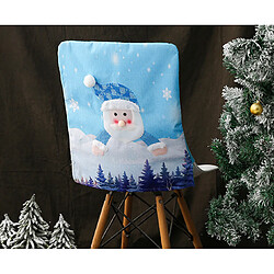 Avis C374 2PCS Christmas Blue Vieldy Flanel Chair de chaise Chaise Capuchon de protection Accueil Décoration de vacances de Noël