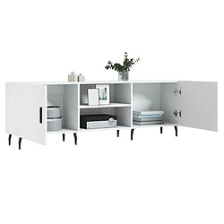 Acheter Maison Chic Meuble TV scandinave - Banc TV pour salon blanc 150x30x50 cm bois d'ingénierie -MN31680