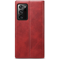 Etui en PU fermeture magnétique avec support rouge pour votre Samsung Galaxy Note20 Ultra 5G