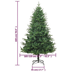 vidaXL Sapin de Noël artificiel Vert 180 cm PVC et PE pas cher