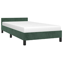 Avis Maison Chic Lit adulte - Cadre Structure de lit avec tête de lit Contemporain Vert foncé 80x200 cm Velours -MN28275