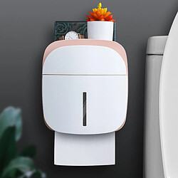 Acheter Universal Support papier toilette mural perforateur libre imperméable double papier tissu boîte de rangement papier toilette rouleau accessoires(Rose)