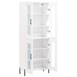 Avis vidaXL Buffet haut Blanc 69,5x34x180 cm Bois d'ingénierie