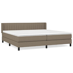 Maison Chic Lit Adulte - Lit simple Lit à sommier tapissier avec matelas moelleux - Meuble de Chambre - Taupe 200x200 cm Tissu -MN43430