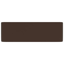 Avis vidaXL Lavabo de luxe Marron foncé mat 41x30x12 cm Céramique